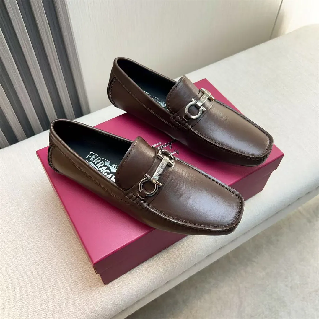 Men's shoes 💰560 Ferragamo new high-end quality 🔥 black cowhide ➕ cowhide lining size 38-45